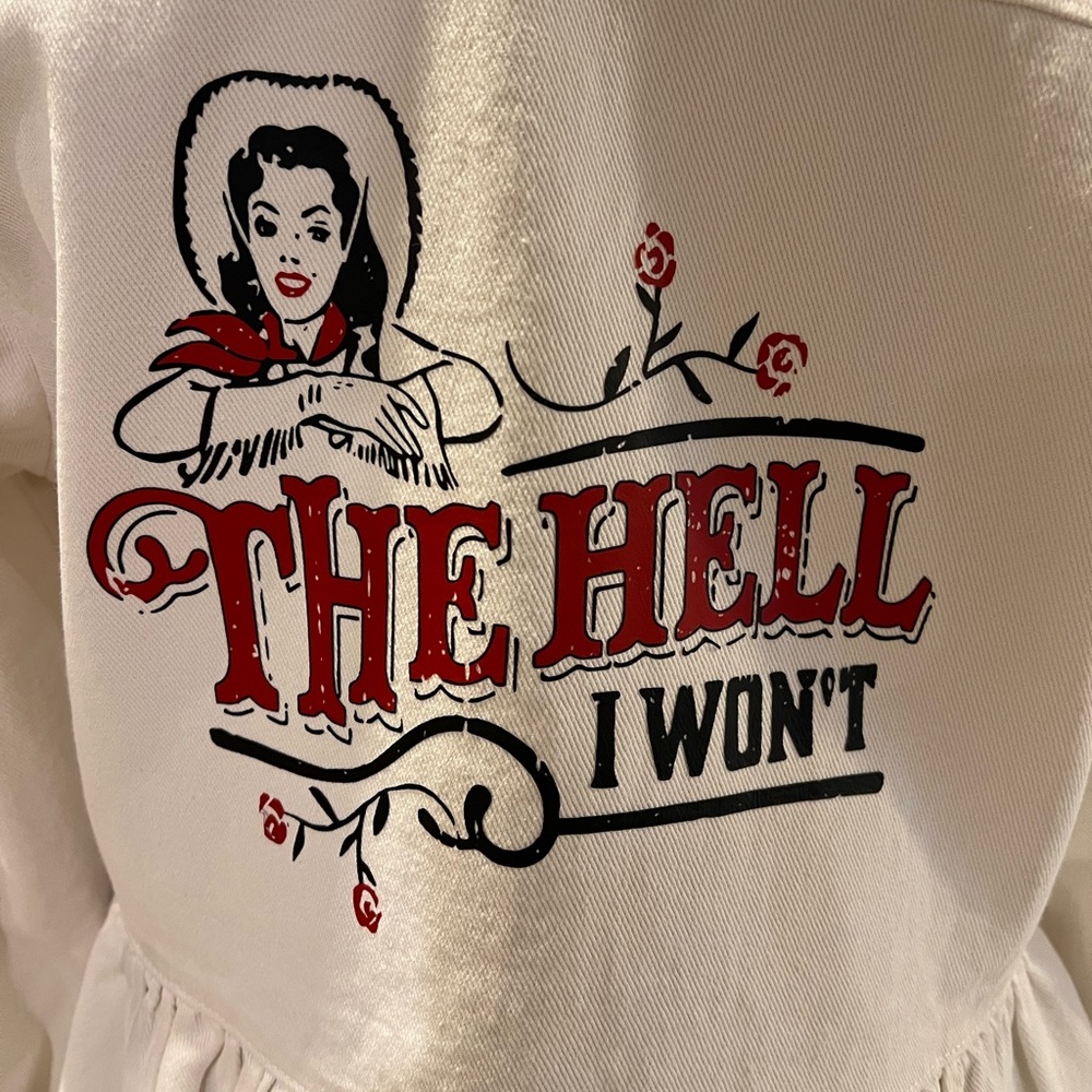 Mud Pie White Jean Jacket - Picture 5 of 11